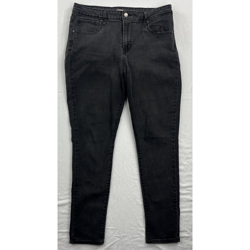 GUC Levi's 721 High Rise Skinny Jeans Womens 32x30 Charcoal Denim Stretch Sz 14